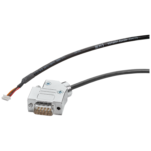 SIMATIC RF1000 connecting cable, pre-assembled RS 232, between RF1070R and RF120C  Black, length 2 m