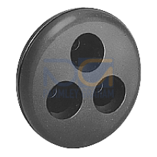 Rubber cable entry for 3 cables 4-12.5 mm