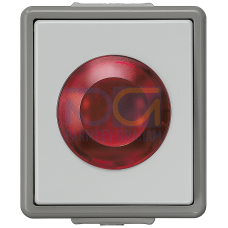 DELTA flaeche IP44, AP) Light signal 250 V with glow lamp, 66x 75 mm