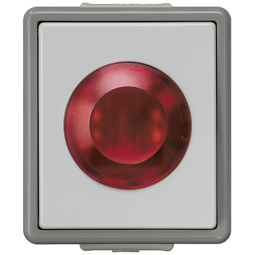 DELTA flaeche IP44, AP) Light signal 250 V with glow lamp, 66x 75 mm