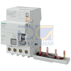 RC unit for 5SL4, 4-pole, type&deg;C AC, In: 63 A, 30 mA, Un AC: 400 V
