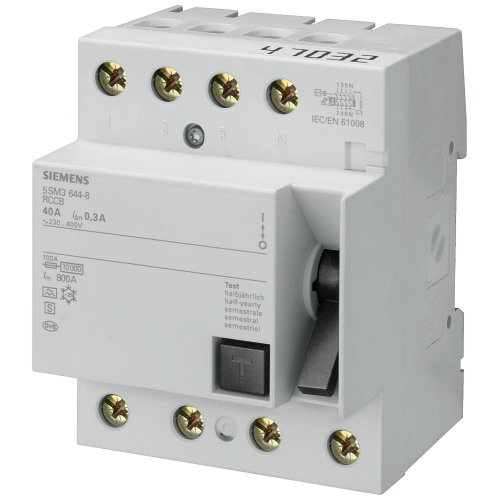 Residual current operated circuit breaker, 4-pole, type A, selective, In: 63 A, 1000 mA, Un AC: 400