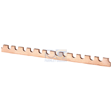 Busbar, with punchings, Module width 27 mm for NEOZED fuse base D02 CU blank, 36 mm2, 1000mm