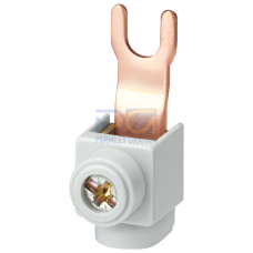 infeed terminals insulated for 1.5 mm2 to 25 mm2 in fork-type terminal design