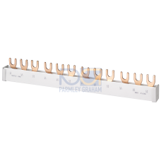 Fork-type busbar with touch protection, 3-phase 16&nbsp;mm2, 12 MW