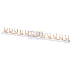Fork-type busbar with touch protection, 1-phase 16&nbsp;mm2, 12 MW