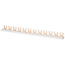 Fork-type busbar with touch protection, 1-phase 16&nbsp;mm2, 12 MW