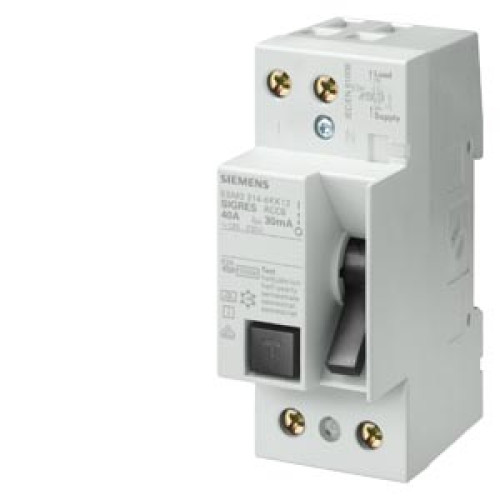 Residual current operated circuit breaker, 2-pole, type A, In: 40 A, 30 mA, Un AC: 230 V, SIGRES (ha