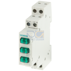 Phase signaling device 3 x LED, 230V 3 x green