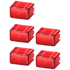 Set of caps for pushbutton 5TE48 set with 5x each red/transparent