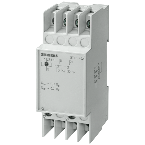Voltage relay T5570 230/400 V AC 2 W 0.85/0.95 with transparent cap