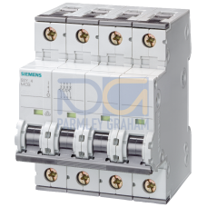Miniature circuit breaker, 400 V, Icn: 15 kA, 4P, Icu: 20 kA, D-Char, In: 40 A