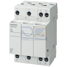 SENTRON, cylindrical fuse holder, 8 x 32 mm, 3P+N, In: 20&nbsp;A, Un AC: 400 V