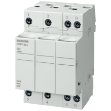 SENTRON, cylindrical fuse holder, 10 x 38 mm, 3P+N, In: 32&nbsp;A, Un AC: 690 V