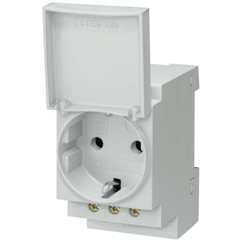 SCHUKO socket outlet 16 A with cover according to DIN VDE 0620 for installation in distribution boar