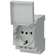 Socket outlet 16 A with cover, without approval according to DIN VDE 0620 and CEI 23-5 for installat