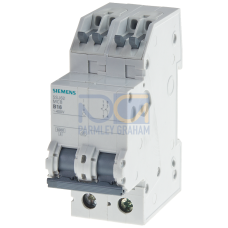 Miniature circuit breaker 400 V 6kA, 2-pole, C, 16A, D=70 mm with screwless outgoing terminals