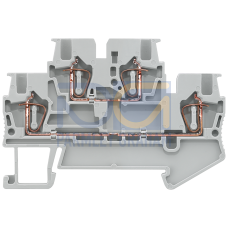 Two-tier terminals Potential connected, Cross-section: 0.14-1.5 mm2, Width: 4.2mm, Color: gray