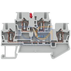 Two-tier terminal with illuminated display (15-30 V) with spring-loaded connection