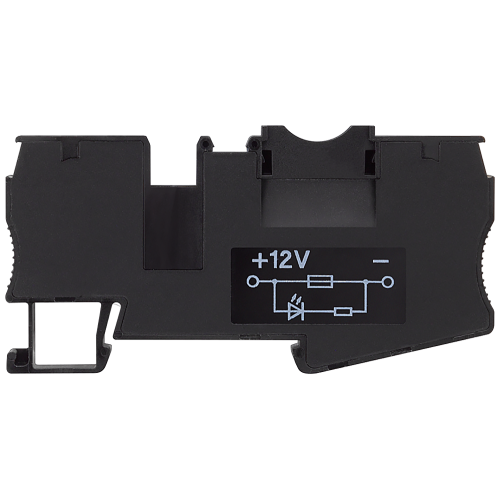 Fuse terminal with illuminated display, 12 V DC with 4 mm2 spring-loaded connection