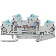 Two-tier terminal with quick-connect technology, cross-section: 0.25-1.5 mm2, width: 5.2 mm