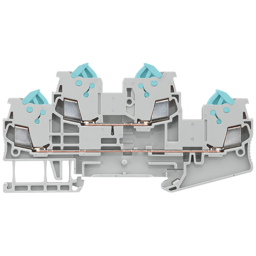 Two-tier terminal with quick-connect technology, cross-section: 0.25-1.5 mm2, width: 5.2 mm