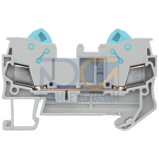 Through-type terminal with quick-connect technology, cross-section: 0.5-2.5 mm2, width: 6.2 mm