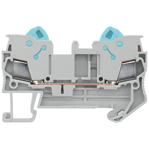 Through-type terminal with quick-connect technology, cross-section: 0.5-2.5 mm2, width: 6.2 mm