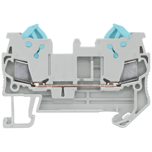 Through-type terminal with quick-connect technology, cross-section: 0.25-1.5 mm2, width: 5.2 mm