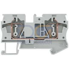 Through-type terminals with spring-loaded connection, Cross-section: 0.5-6 mm2, Width: 8.2mm, Color: