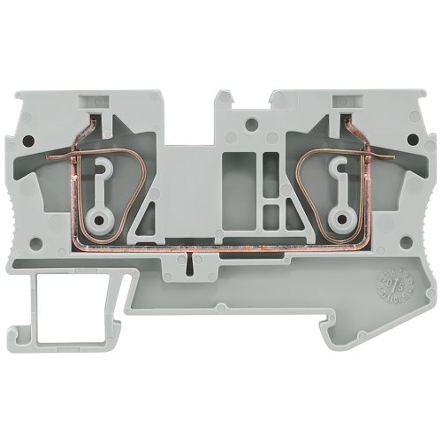 Through-type terminals with spring-loaded connection, Cross-section: 0.5-6 mm2, Width: 8.2mm, Color:
