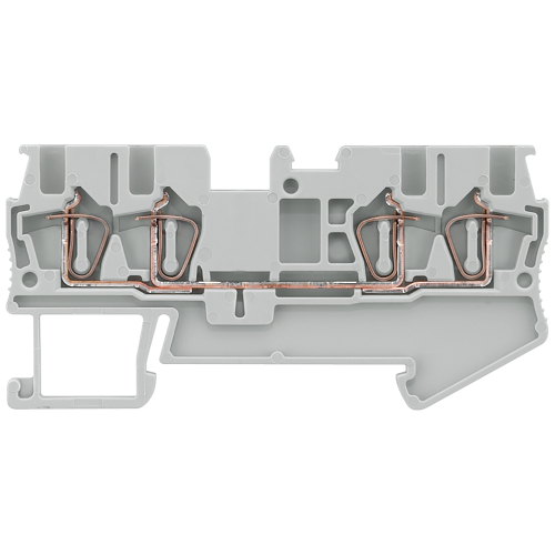 Through-type terminals with spring-loaded connection, 4 connection points, Cross-section: 0.14-1.5 m