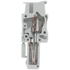 Plug-in coupling left element, can be assembled by the user, with spring-loaded connection