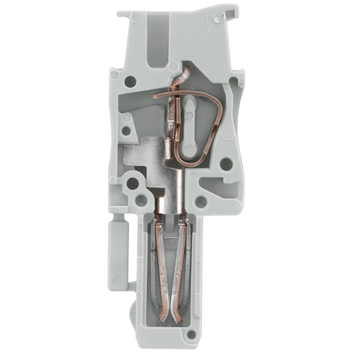 Plug-in coupling left element, can be assembled by the user, with spring-loaded connection
