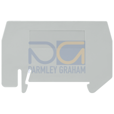 Compartment partition for optical and electrical separation of terminal groups, with cross-sections
