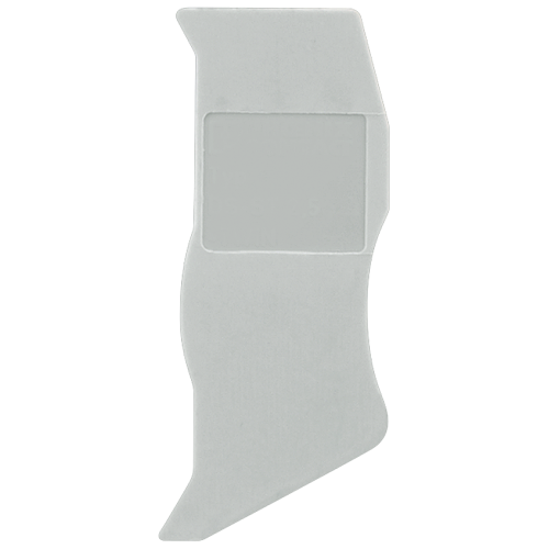 Cover segment for DG terminals, 2.5 mm2, with spring connection, color: Gray
