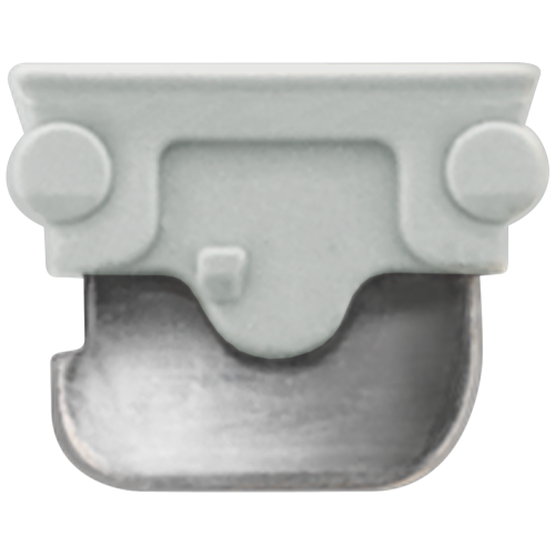 Through-type connector, insulated, color: Gray