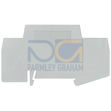Compartment partition for optical and electrical separation of terminal groups, Tow-tier with cross-