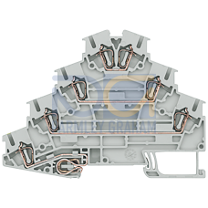Four-tier motor terminal, with spring-loaded connection, cross-section: 0.08-2.5 mm2