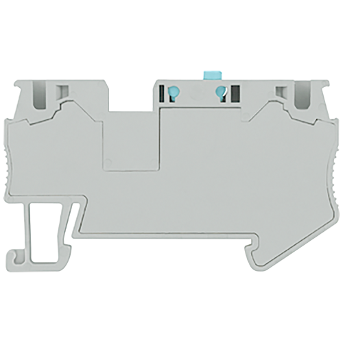 Instrument isolating terminal with spring-loaded connection, Cross-section: 0.5-4 mm2, Width: 6.2mm, Color: gray with blade