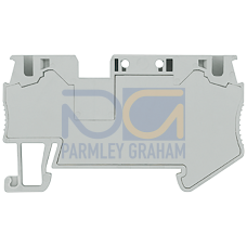 Isolating terminal with spring-loaded connection, Cross-section: 0.5-4 mm2, Width: 6.2mm, Color: gra