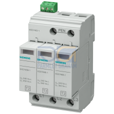 Surge arrester Type 2 Requirement class C, UC 350V Pluggable protective modules 3-pole, 3+0 circuit