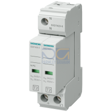 Surge arrester Type 2 Requirement class C, UC 350V Pluggable protective modules 2-pole, 1+1 circuit
