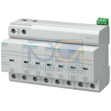 Combination arrester type 1+2 Requirement class B+C, UC 350V Pluggable protective modules 4-pole, 3+