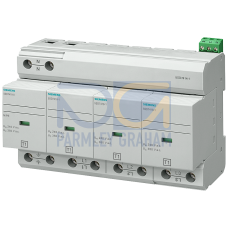 Lightning arresters, type 1 Requirement class B, UC 350V Pluggable protective modules 4-pole, 3+1 ci