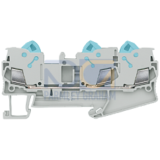 Through-type terminal with quick-connect technology, 3 terminals
