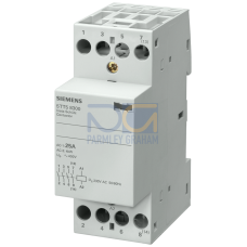 Insta contactor with 4 NO contacts, contact for 230 V AC, 400 V 25 A control 230 V