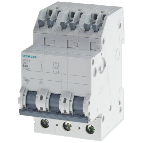 Miniature circuit breaker 400 V 6kA, 3-pole, C, 16A, D=70 mm with screwless outgoing terminals