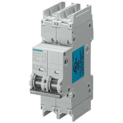Miniature circuit breaker 240 V 14 kA, 2-pole, D, 2 A, D = 70 mm, in accordance with UL 489