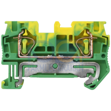 PE terminals with spring-loaded connection, Cross-section: 0.5-4 mm2, Width: 6.2mm, Color: green-yel